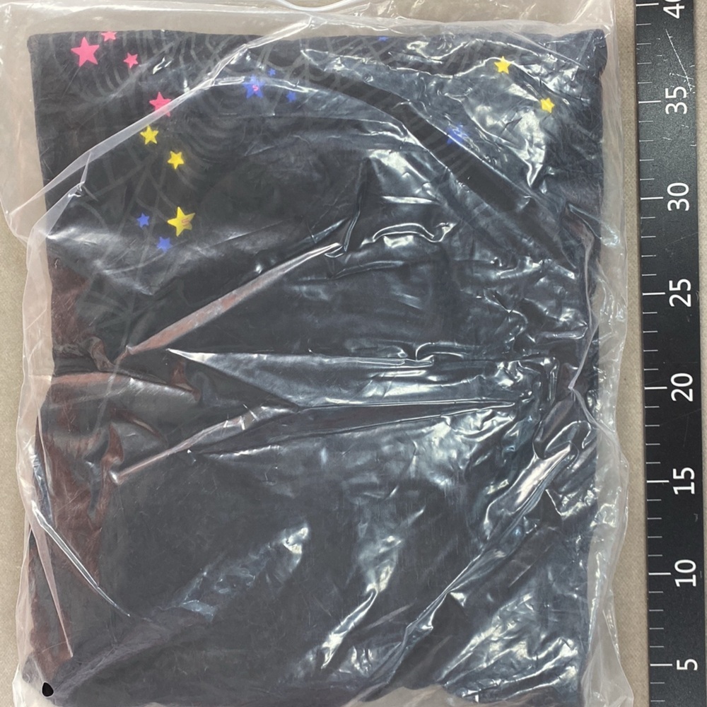 Men's Black Jacket with Colorful Star Accents